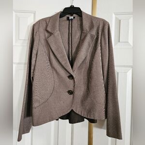 Studio 1940 Brown Blazer with Textured Fabric